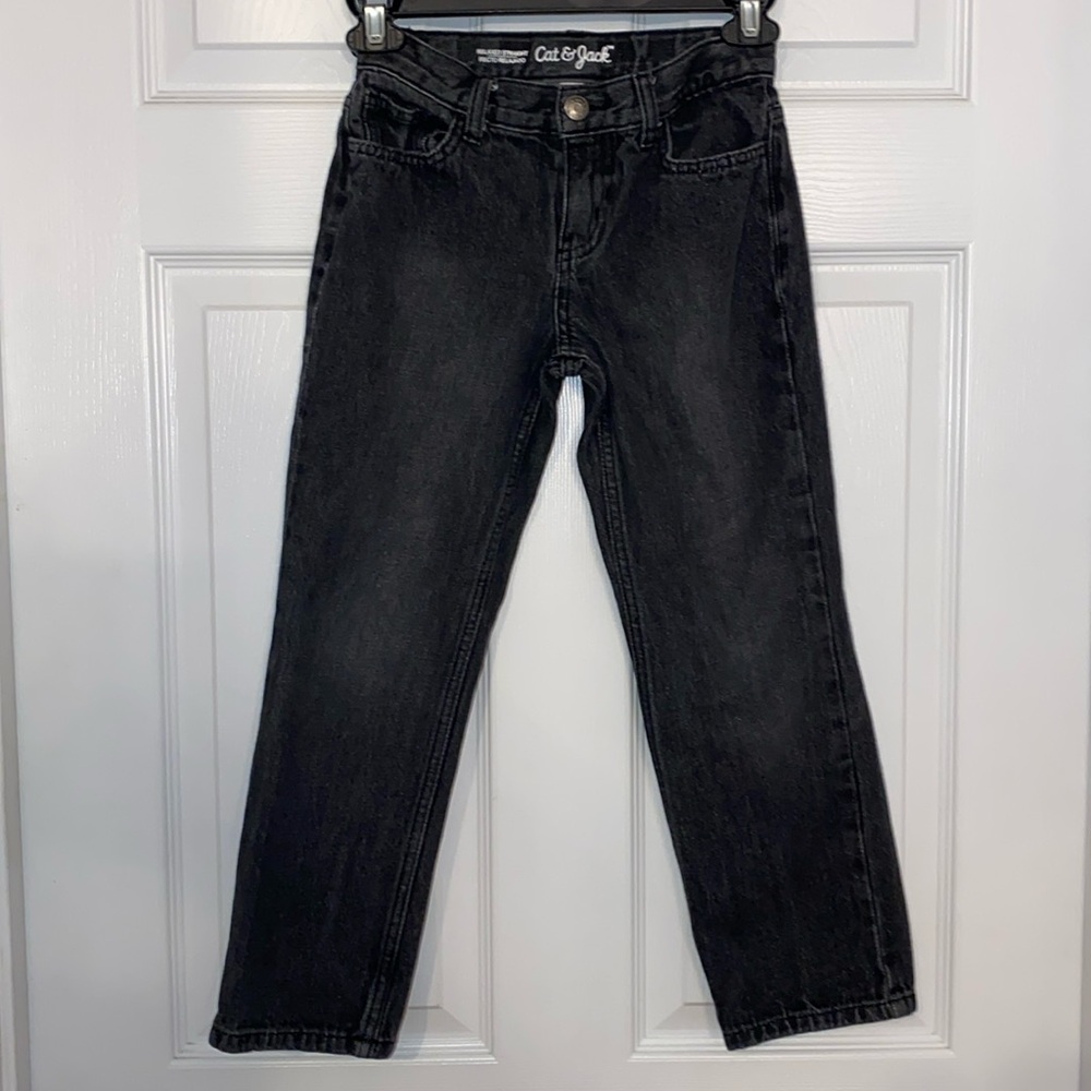 Cat & Jack Boys Distressed Black Jeans Size 7